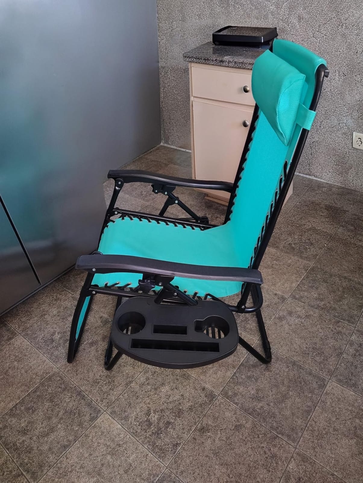 Best Choice Products Set of 2 Adjustable Steel Mesh Zero Gravity Lounge Chair Recliners w/Pillows and Cup Holder Trays - Gray customer photo 1