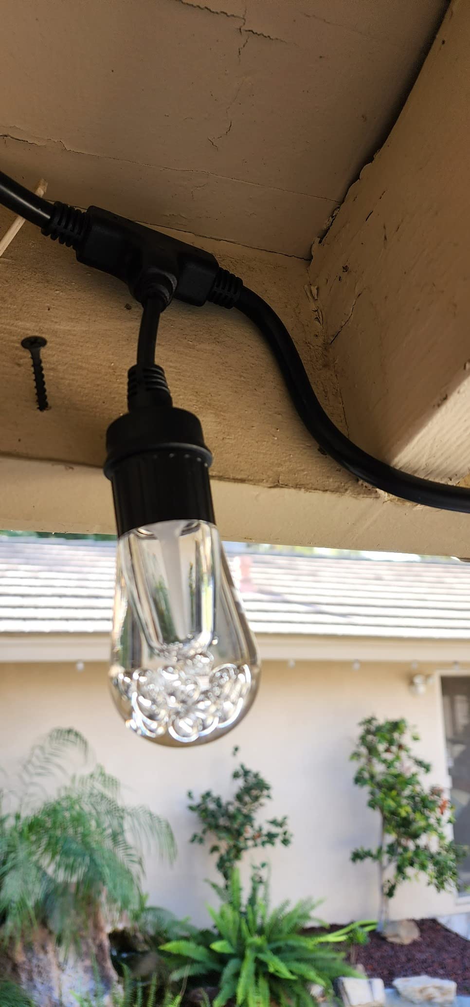Enbrighten Vintage Outdoor String Lights, 48ft, 24 Bulbs, Remote Control | Coloring Changing LEDs, Weatherproof, Shatterproof Acrylic Bulbs, Drop Cord, Easy Install Keyholes, Linkable up to 750ft customer photo 2