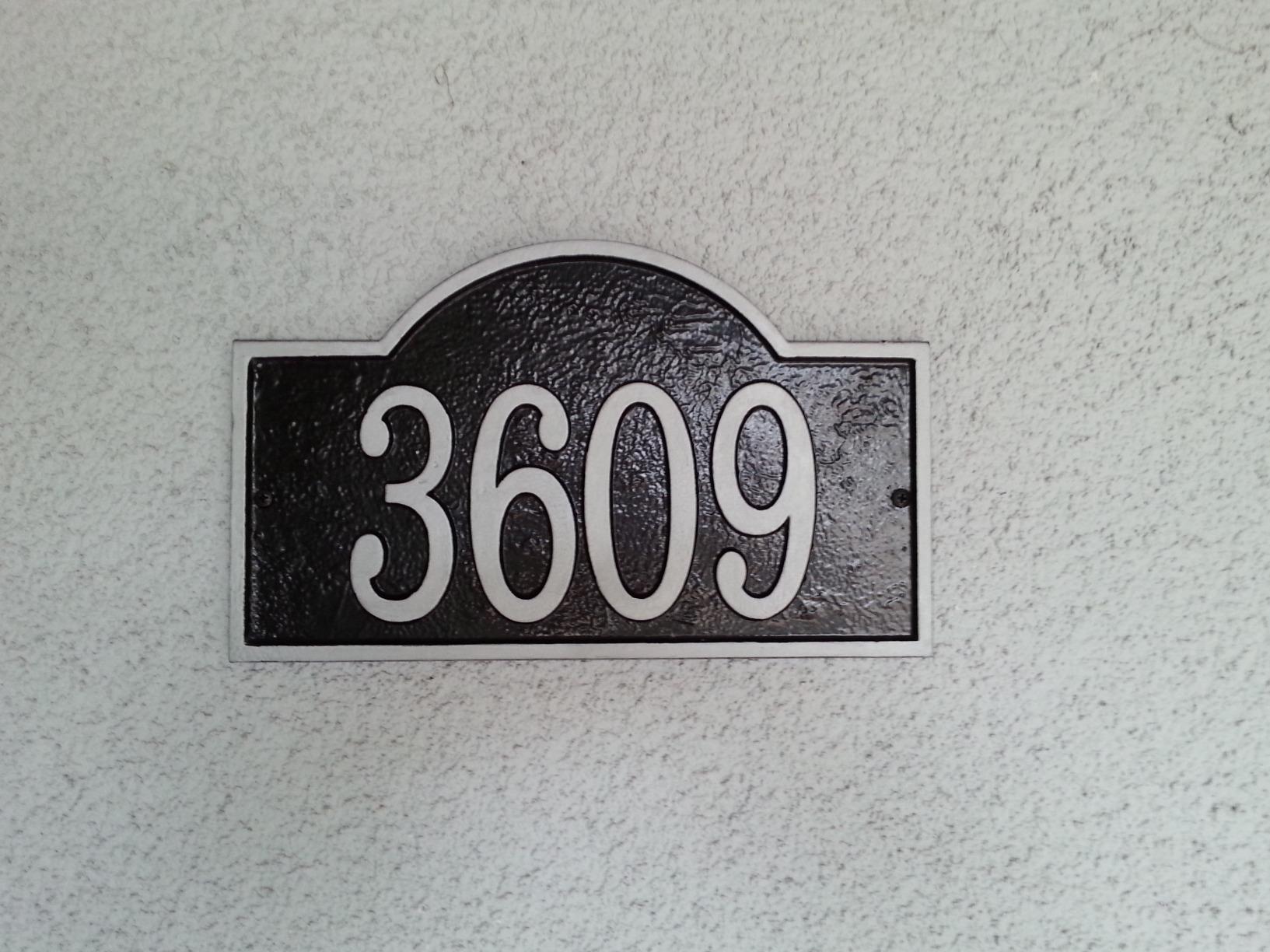 Personalized Cast Metal Address Plaque - USA Made Custom House Number Sign - Arched Rectangle (12