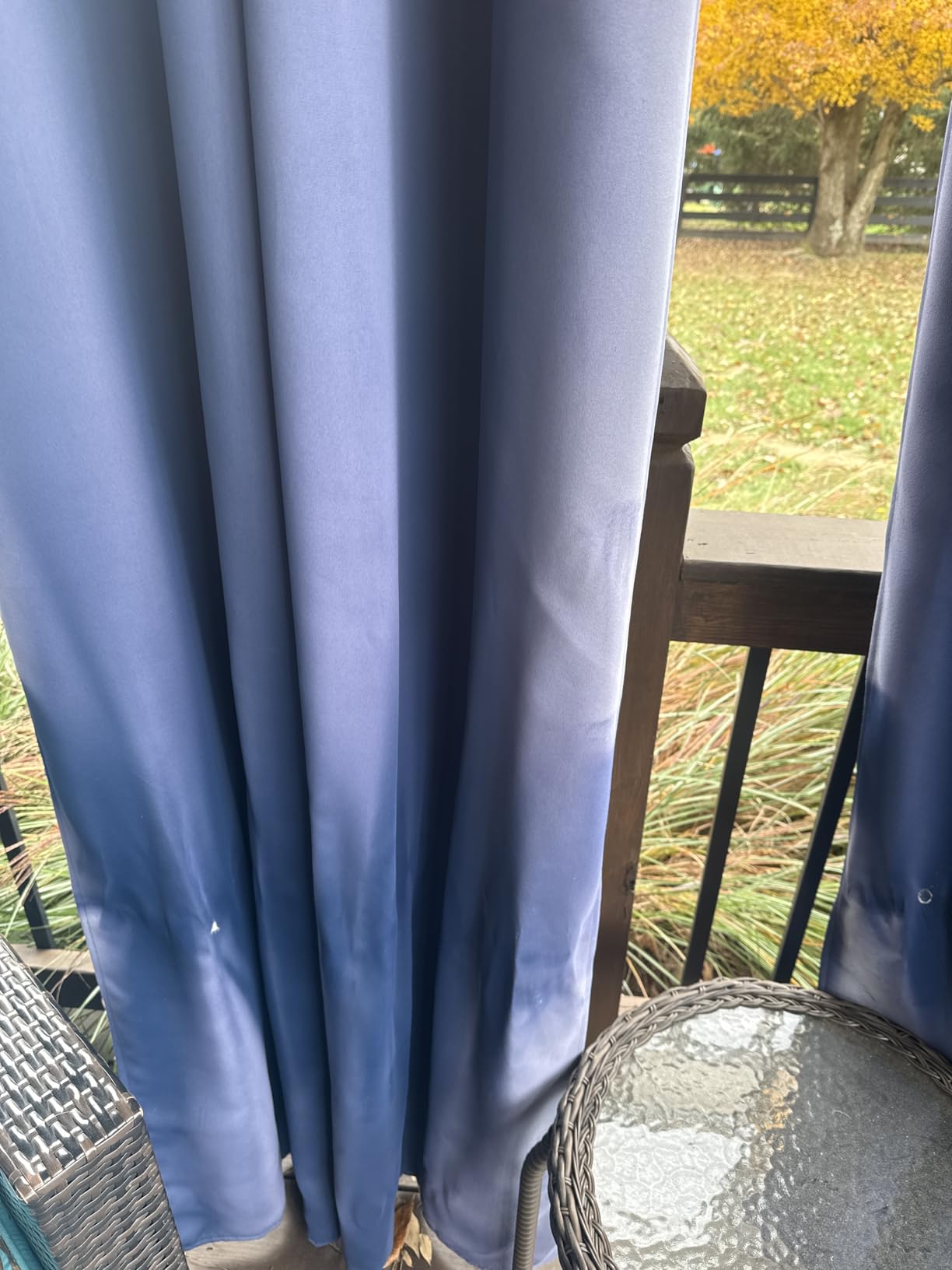 RYB HOME Outdoor Curtains for Patio Waterproof Block Sunlight Thermal Insulated Privacy Assured Thick Outside Curtains for Porch, Gazebo, Pergola, W52