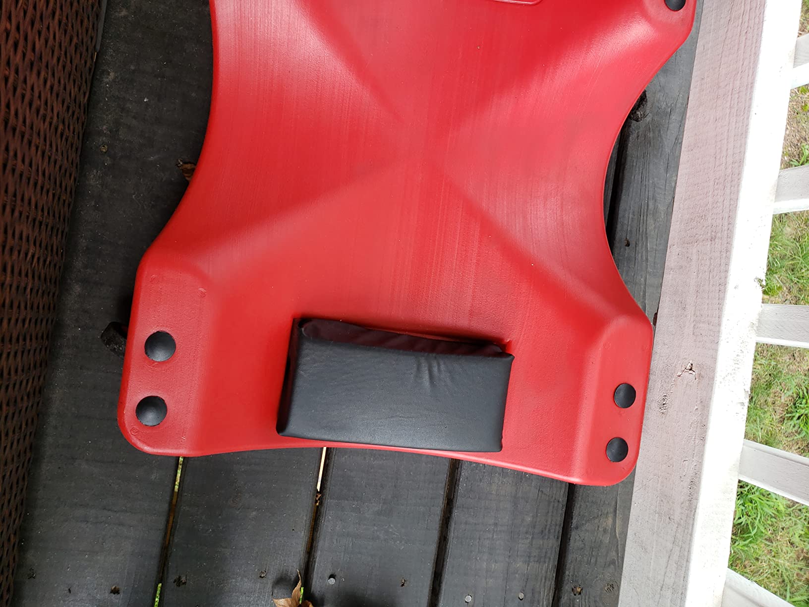 Pro Lift Mechanic Plastic Creeper 40 Inch - Blow Molded Ergonomic HDPE Body with Padded Headrest & Dual Tool Trays - 350 Lbs Capacity Red customer photo 1