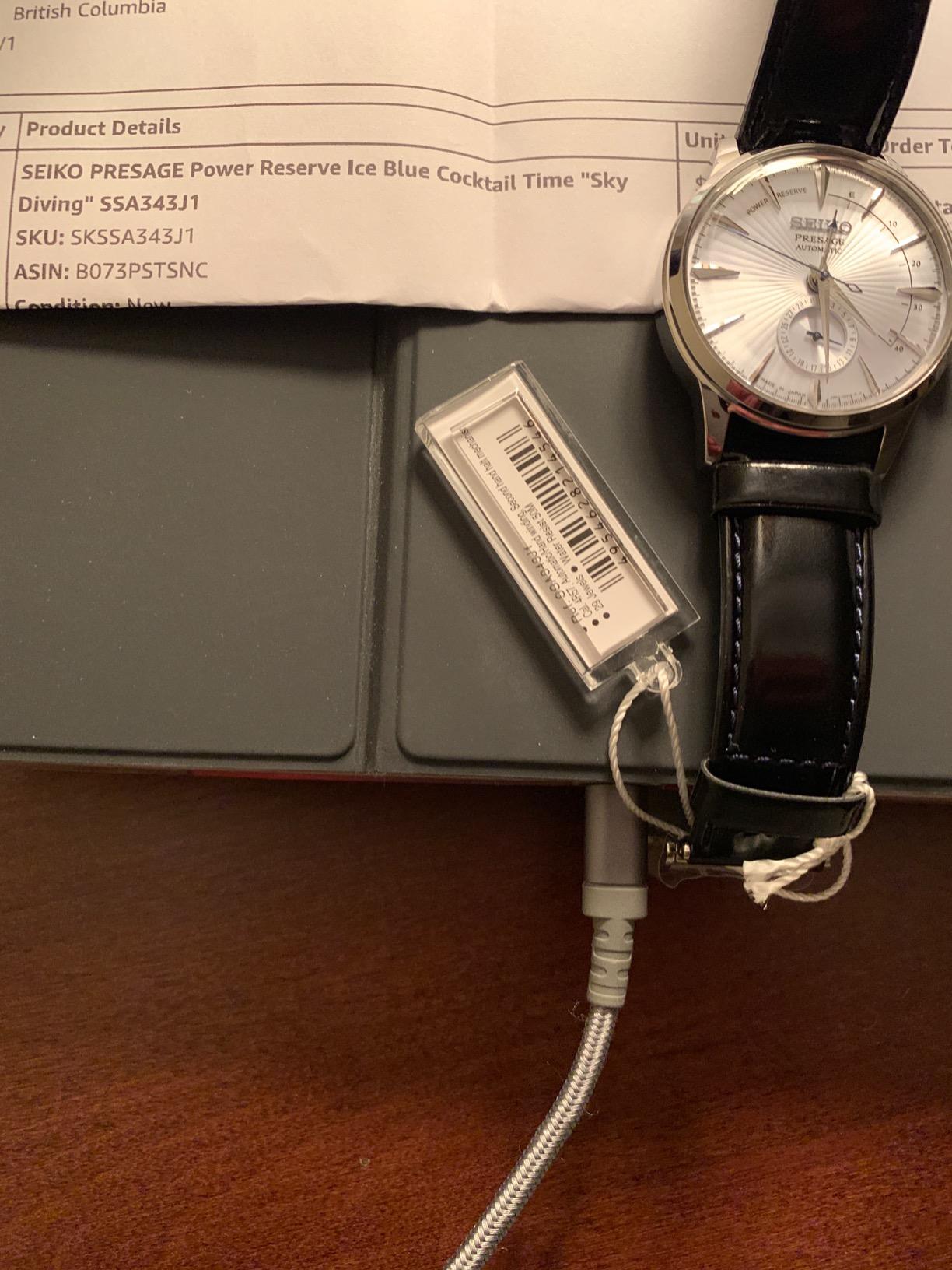 SEIKO PRESAGE Power Reserve Ice Blue Cocktail Time Sky Diving SSA343J1 customer photo 1