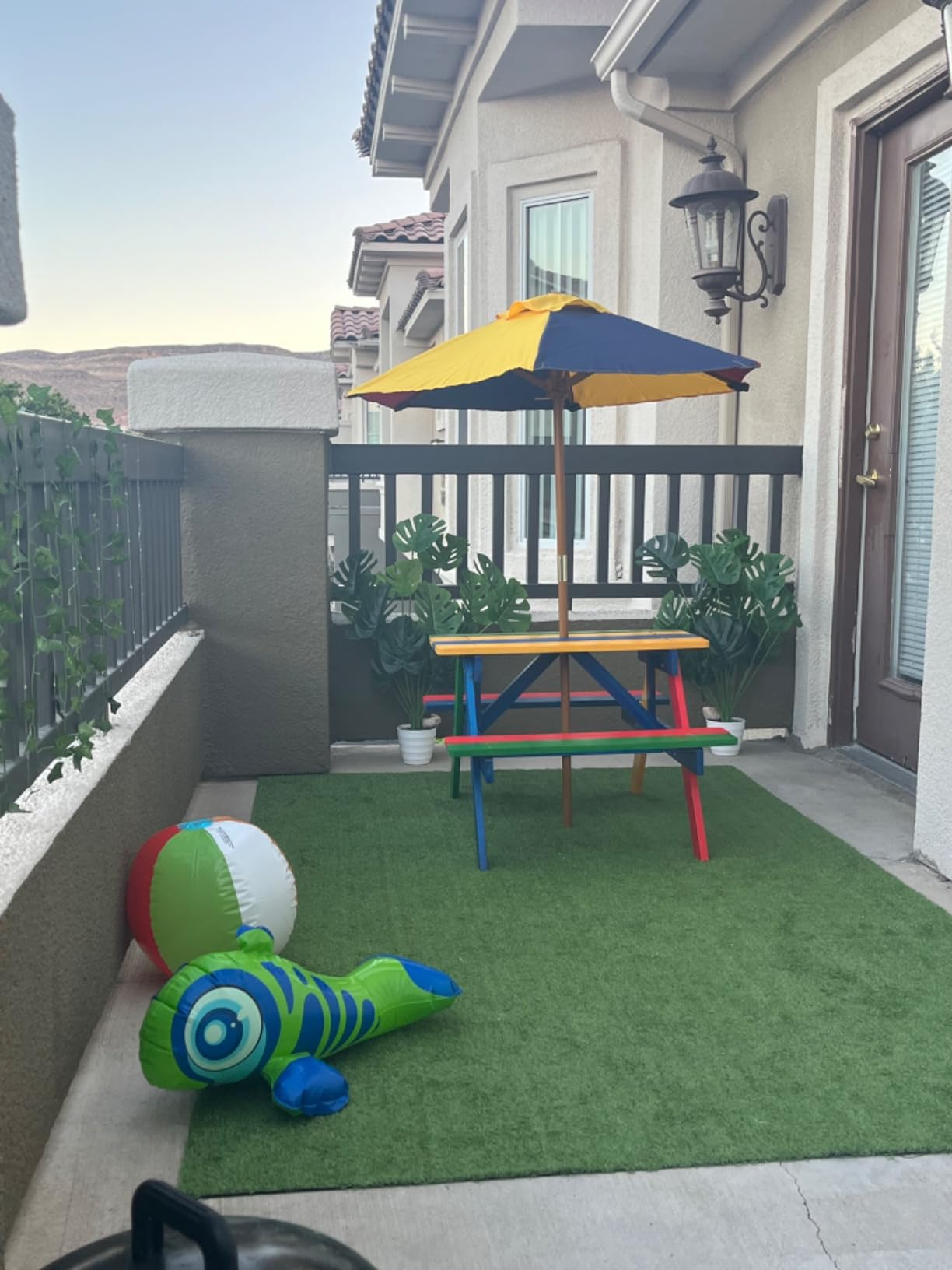 Costzon Kids Picnic Table, Fir Wood Kids Outdoor Table and Chairs with Removable Umbrella, Toddler Picnic Table for Patio, Backyard, Garden (Natural) customer photo 1