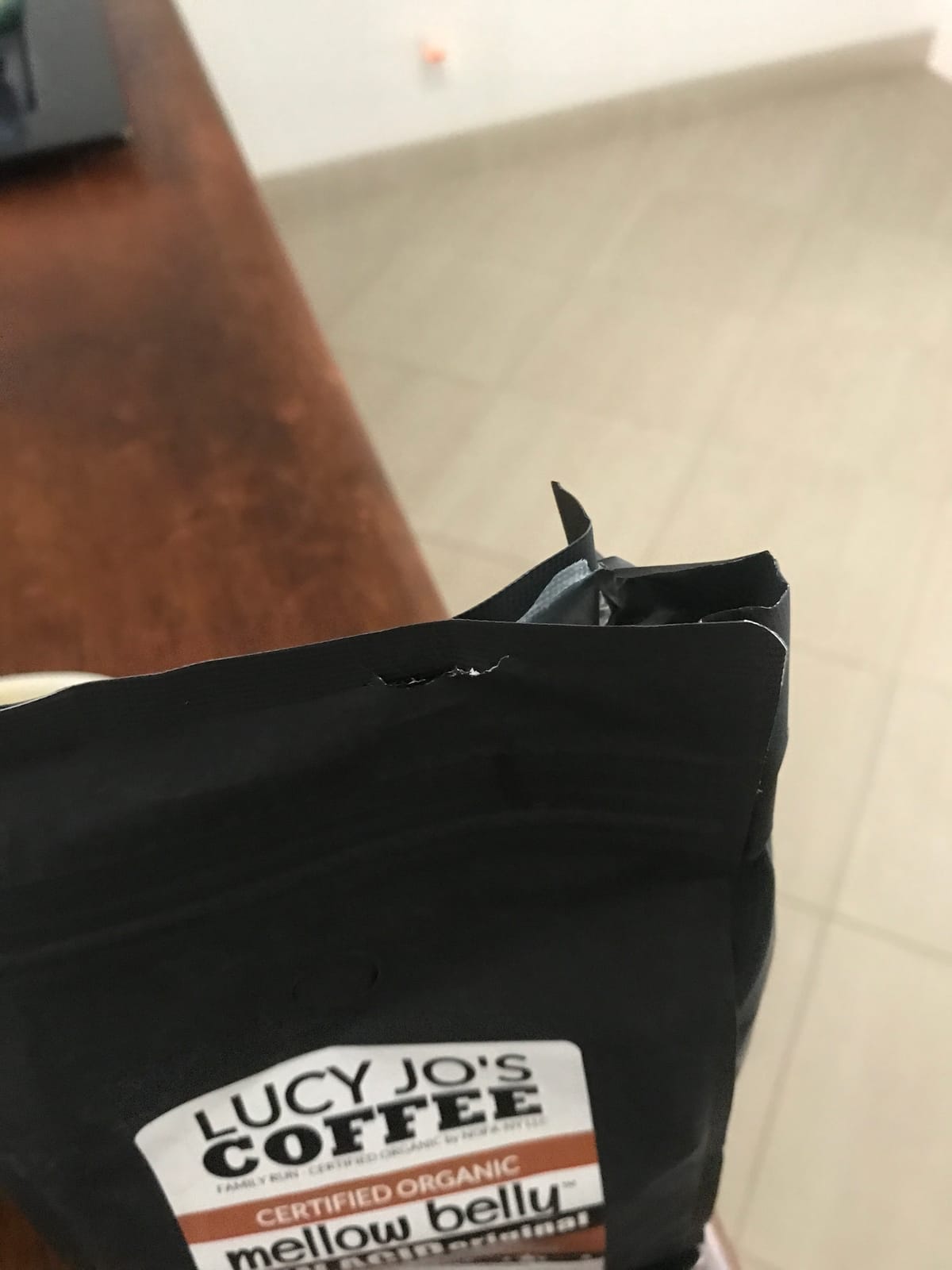 Lucy Jo's Coffee, Organic Mellow Belly Low Acid Blend, Medium Dark Roast, Whole Bean, 11 oz customer photo 2
