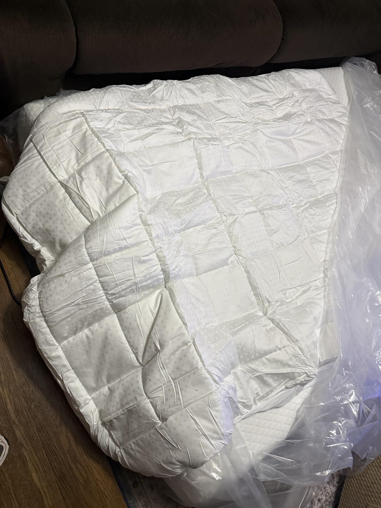 EASELAND Twin XL Mattress Pad Cotton Pillow Top Mattress Topper White | College Dorm Mattress Cover Cooling Cotton Top, 8-21