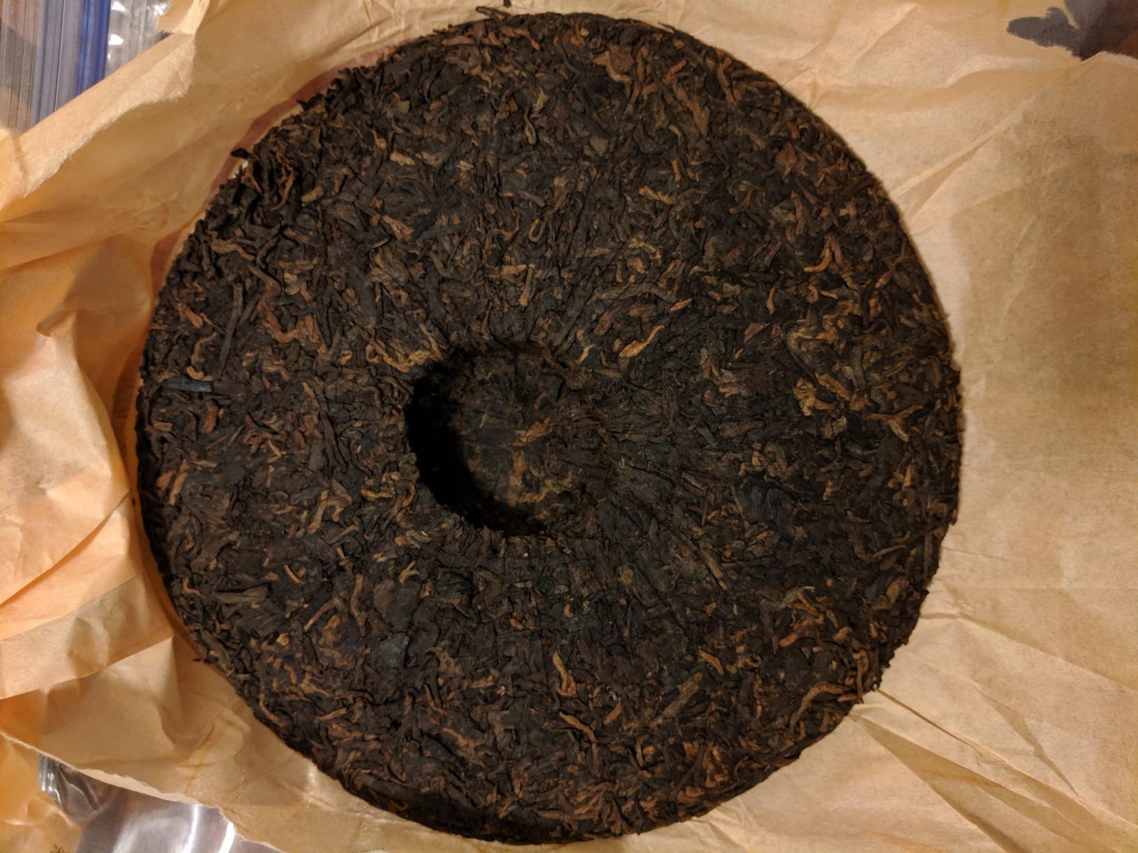 ChaWuWarmSun [B] JinYa GongTing Ripe Puerh Tea Cake, 12.5oz/357g | Aged Yunnan Shu Pu-erh. Fermented Whole Leaf With Earthy Mellow Notes. Professional Storage. customer photo 2