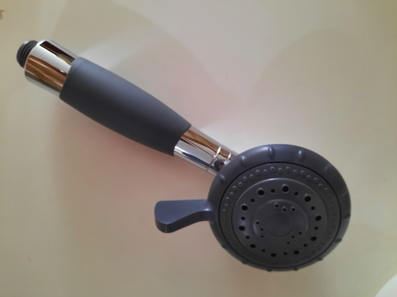 YOO.MEE ADA Handheld Shower, Fits Elderly and People Disabled in Action | Big-button Turning, Silicone Grip, Pause Setting, for Parkinson, Arthritis, 79 Inch Stainless Steel Hose Included, Chrome customer photo 1