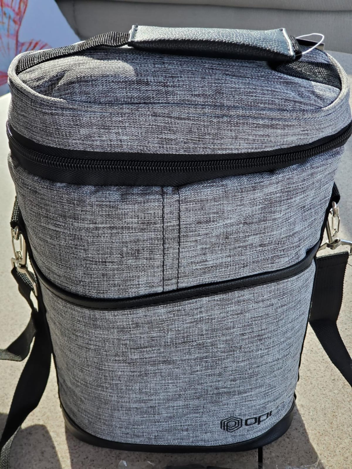 opux 2 Bottle Wine Carrier Tote, Insulated Leakproof Wine Cooler Bag, Wine Travel Bag Tote for Picnic BYOB Beach, Portable Wine Bottle Carrying Case, Gift for Wine Lover Women Men Christmas customer photo 2