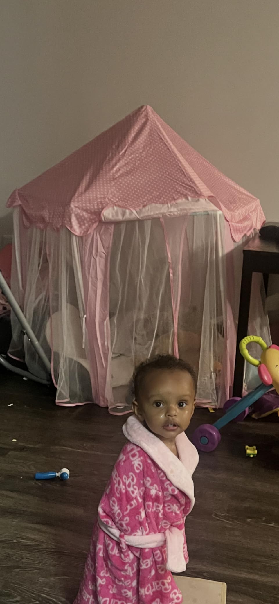 wilwolfer Princess Castle Play Tent for Girls Large Kids Play Tents Hexagon Playhouse with Star Lights Toys for Children Indoor Games (Pink) customer photo 1