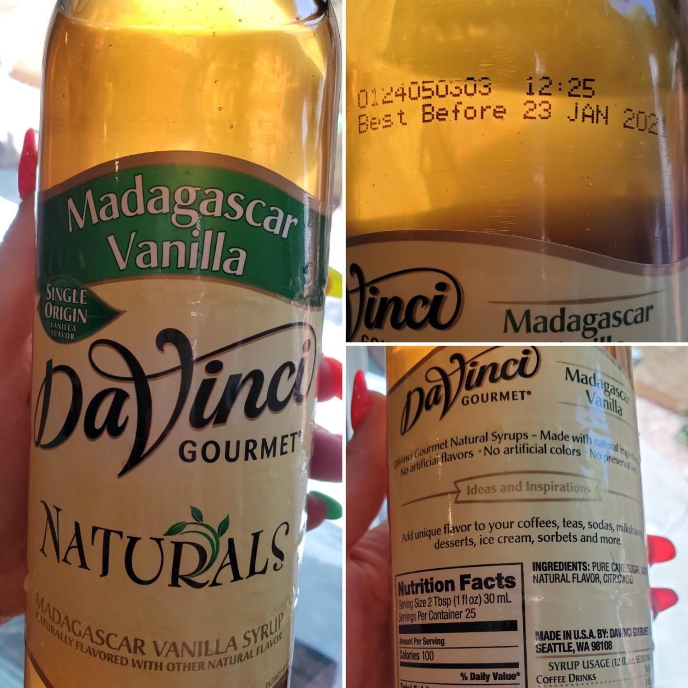 DaVinci Gourmet Naturals Madagascar Vanilla Syrup, 25.4 Fl Oz customer photo 2