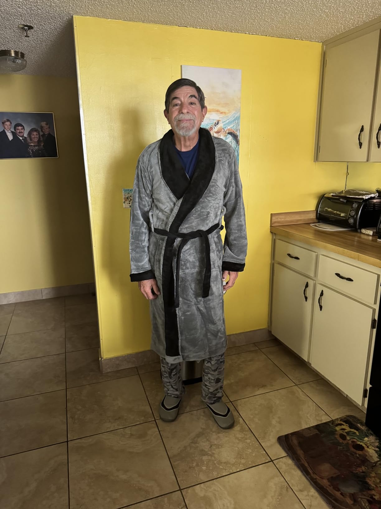 NY Threads Luxury Ultra Soft Mens Robe Plush Fleece Long Bathrobe customer photo 2