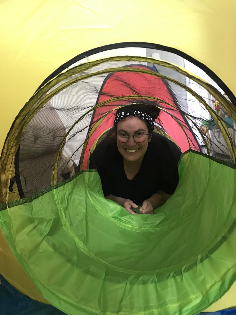 UTEX 3 in 1 Pop Up Play Tent with Tunnel, Indoor/Outdoor Playhouse, Baby Ball Pit, Tunnel Toys for Toddlers 1-3, Soft Neutral Style, Tear-resistant Fabric customer photo 1