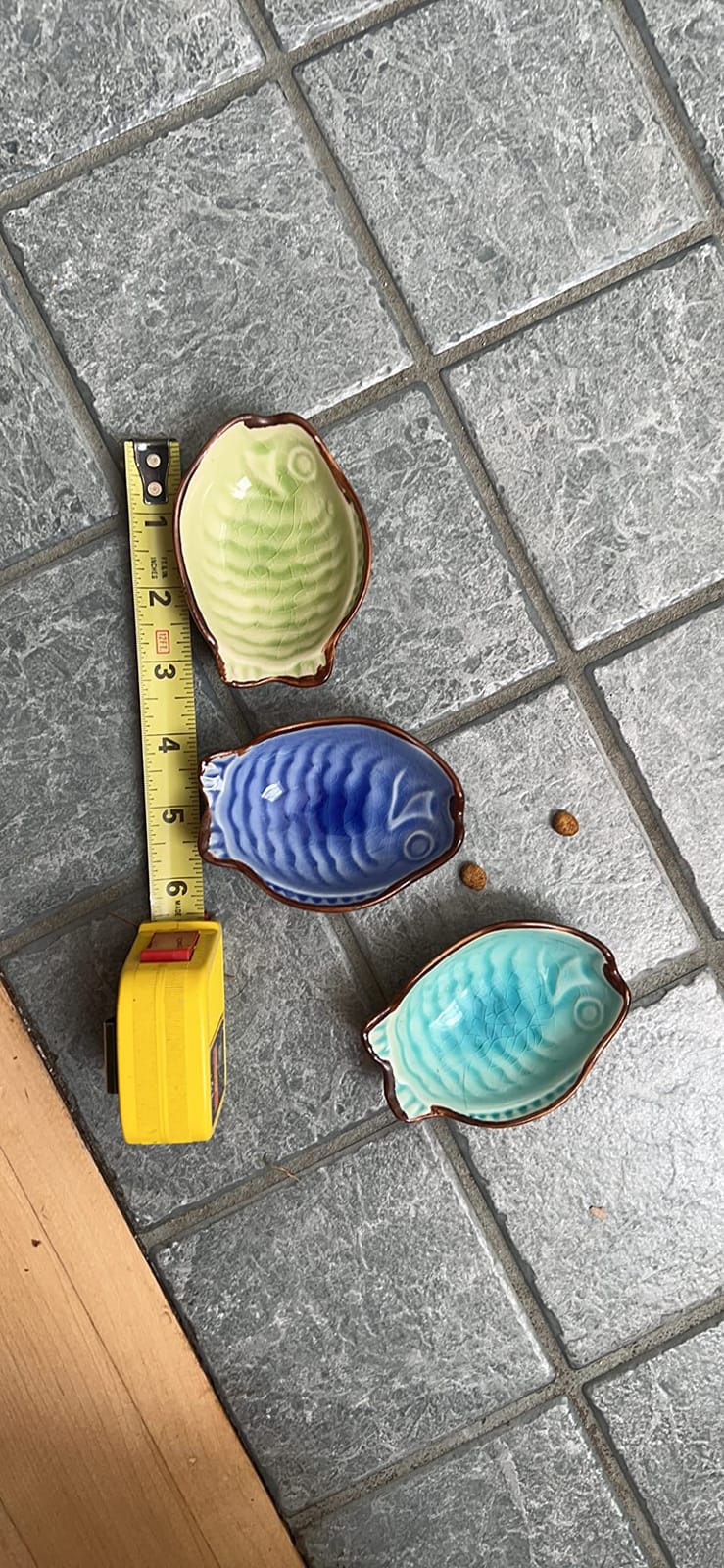 WAIT FLY Lovely Grape Leaves Shaped Ceramics Seasoning Dishes/Tea Bag Holders/Ketchup Saucer/Appetizer Plates Set of 3 customer photo 2