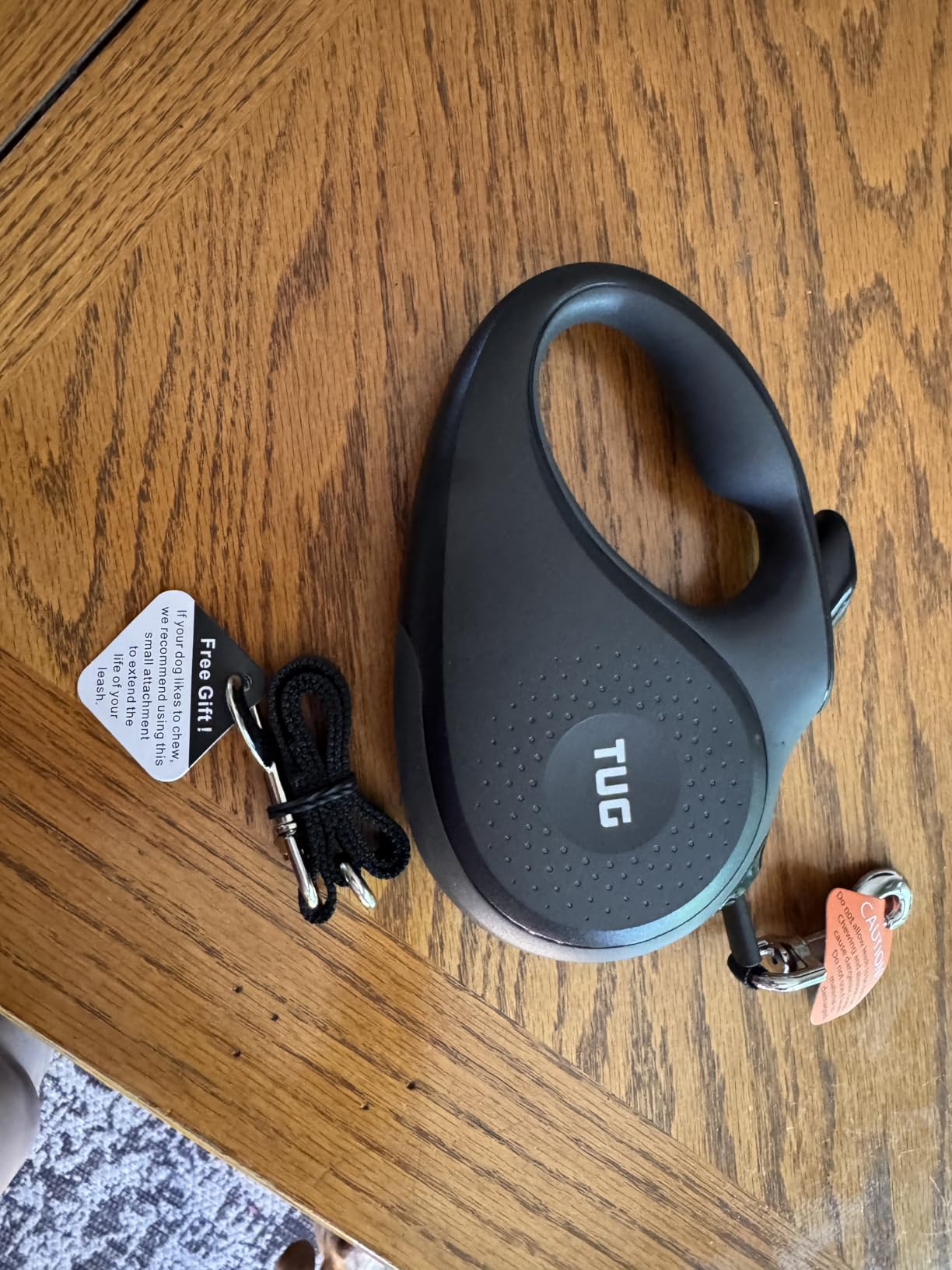 TUG Original Retractable Dog Leash, 16 ft (Medium, White) | 360 degree Tangle-Free Retraction, 16 ft Tape, Quick Thumb Lock, Anti-Slip Handle, For Dogs Under 55 lbs customer photo 1