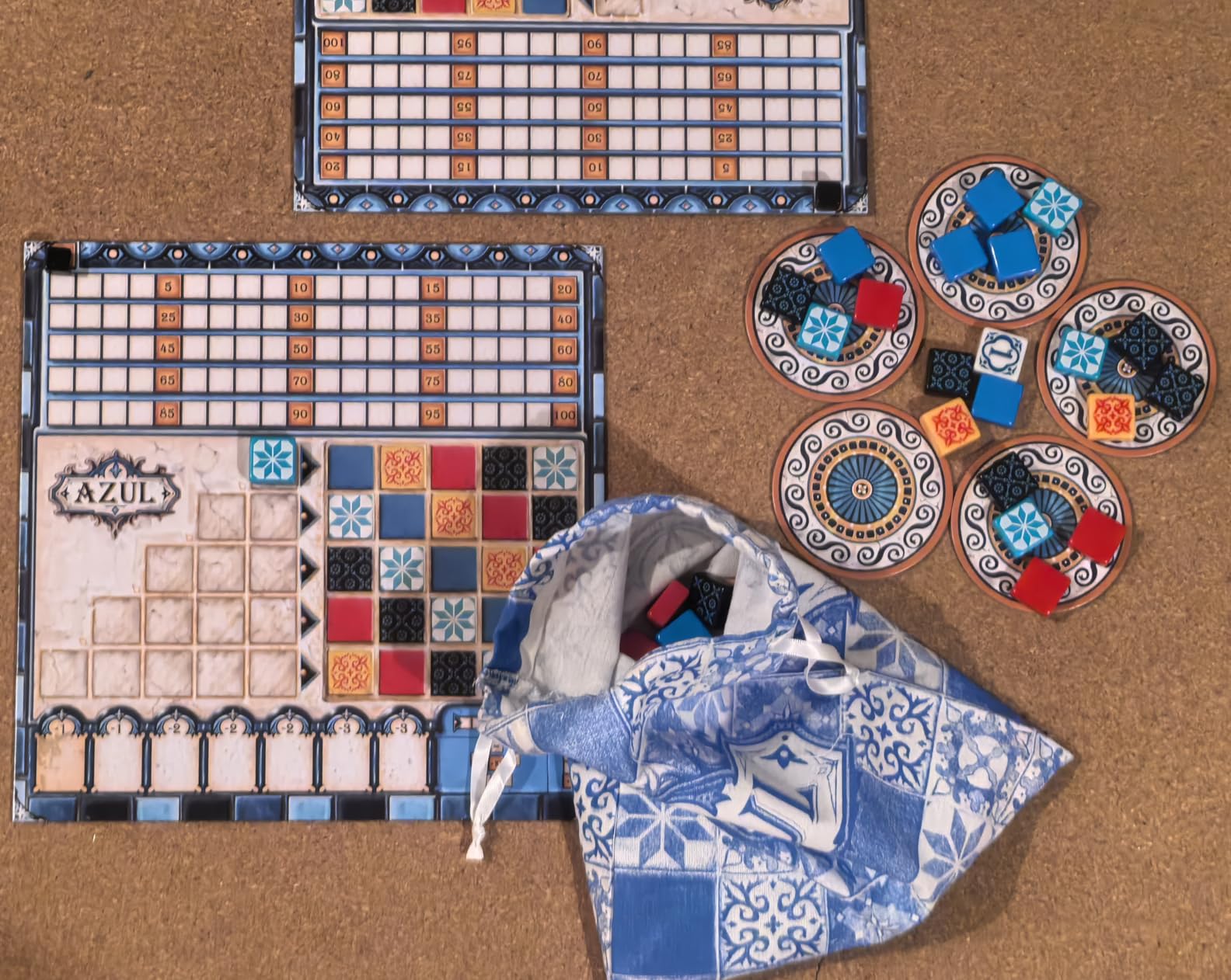 Azul Mosaic Tile-Placement Strategy Board Game, 2-4 Players, 30-45 Min | For mosaic fans, draft tiles to build a wall, Award-winning balance of beauty and strategy, Shifting tiles keep games unique customer photo 2