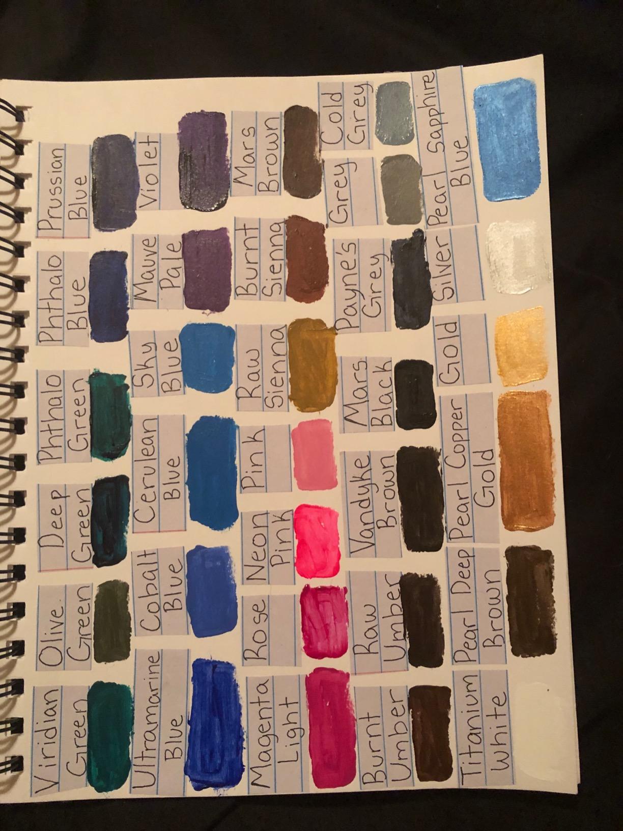 ARTEZA Acrylic Paint Set, 60 Colors, 22 ml Tubes, High-Viscosity, 5 Metallic Colors, Sorting Trays Included customer photo 1