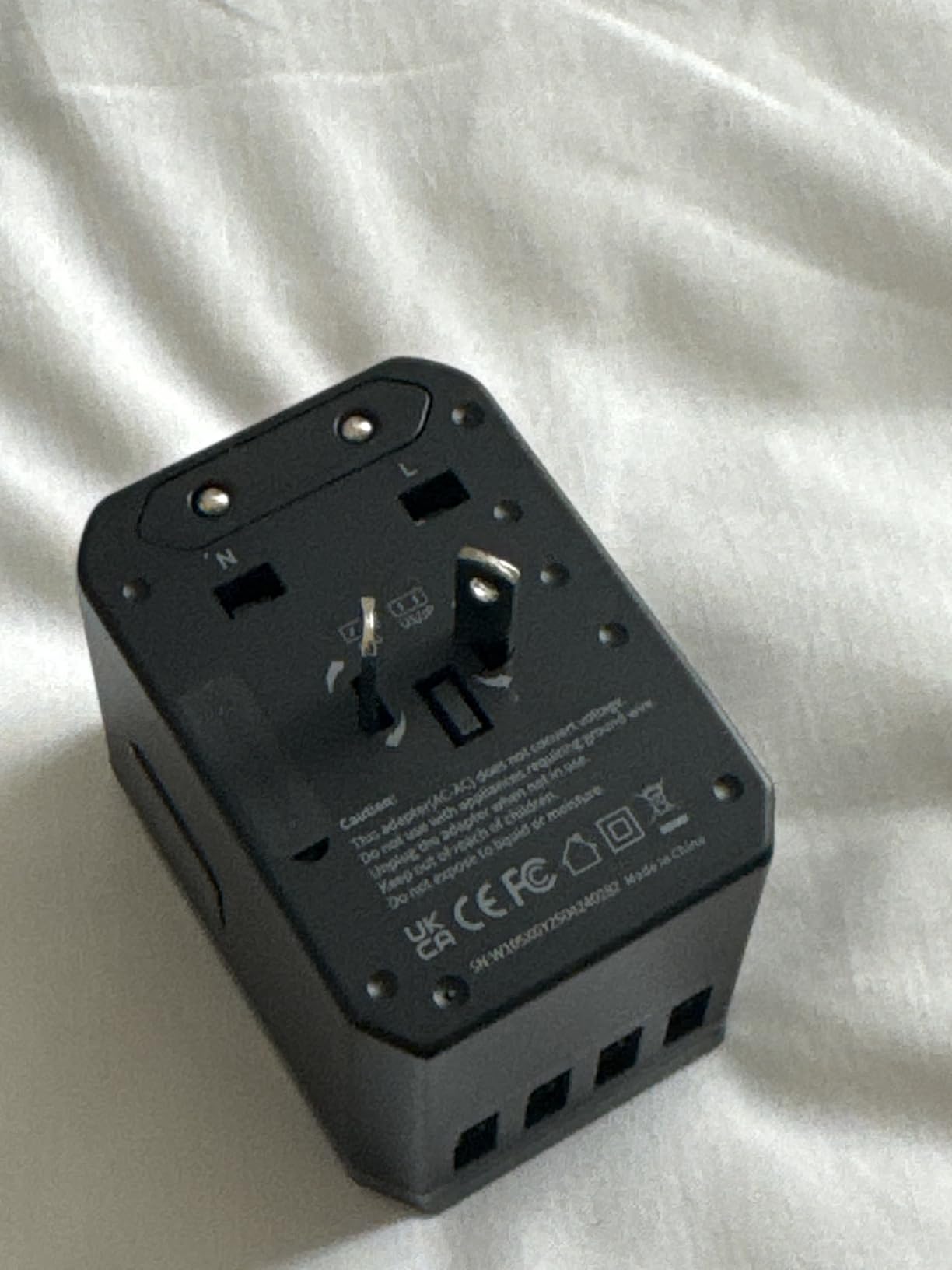 EPICKA Universal Travel Adapter with 1AC/3 USB-C/2 USB-A Ports | Travel Plug Adapter for EU/US/UK/AUS, Supports Charging for Multi-Device, Not A Voltage Converter, TA-105, Grey customer photo 1