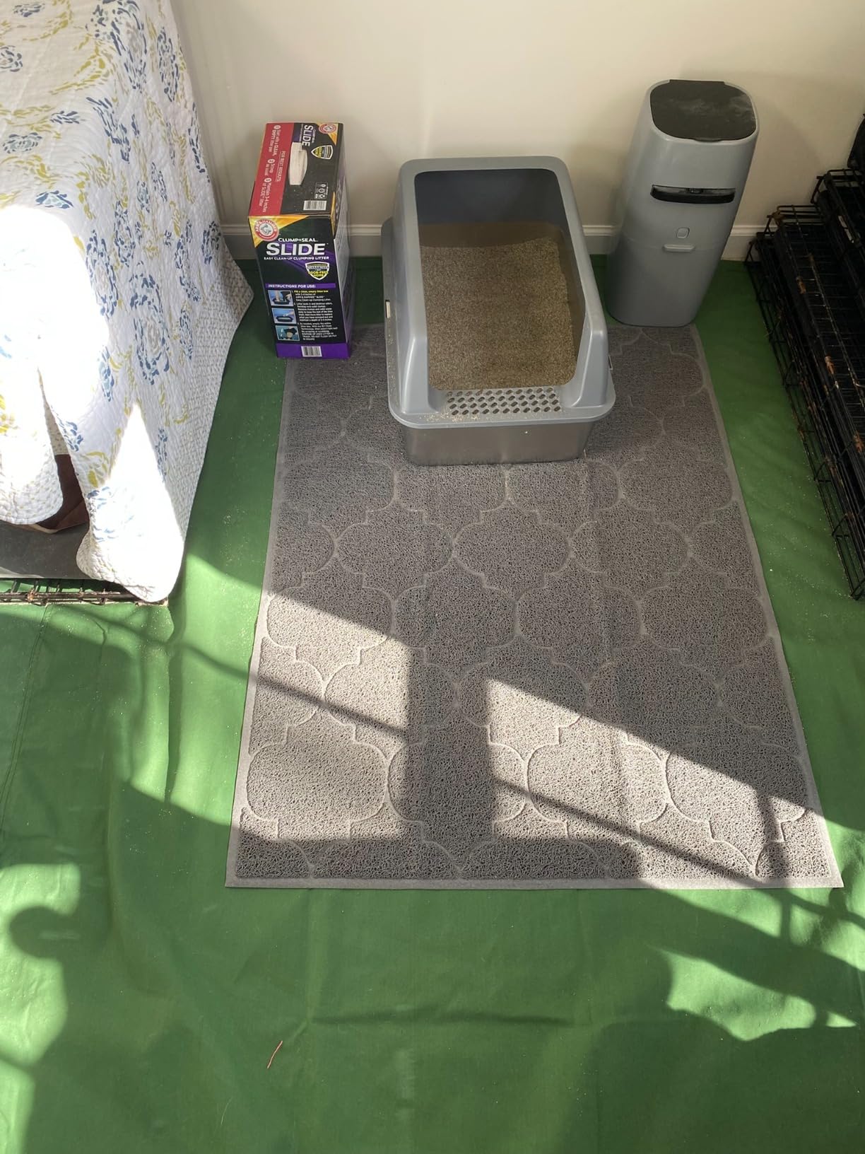 LittleTiger Cat Litter Mat, XL Super Size, Phthalate Free, Easy to Clean, 46x35 Inches, Durable, Soft on Paws, Large Litter Mat. customer photo 1