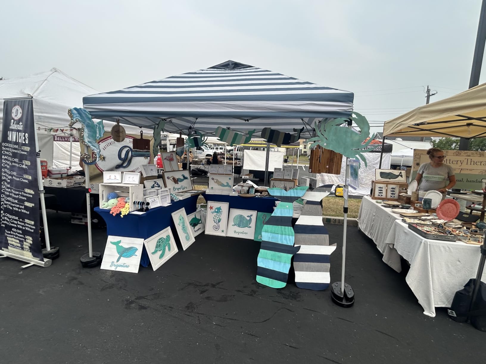CROWN SHADES 10x10 Pop Up Canopy, Patented CenterLok One Push Tent Canopy, Newly Designed STO-N-GO Storage Bag, 8 Stakes, 4 Ropes (10x10, White) customer photo 1