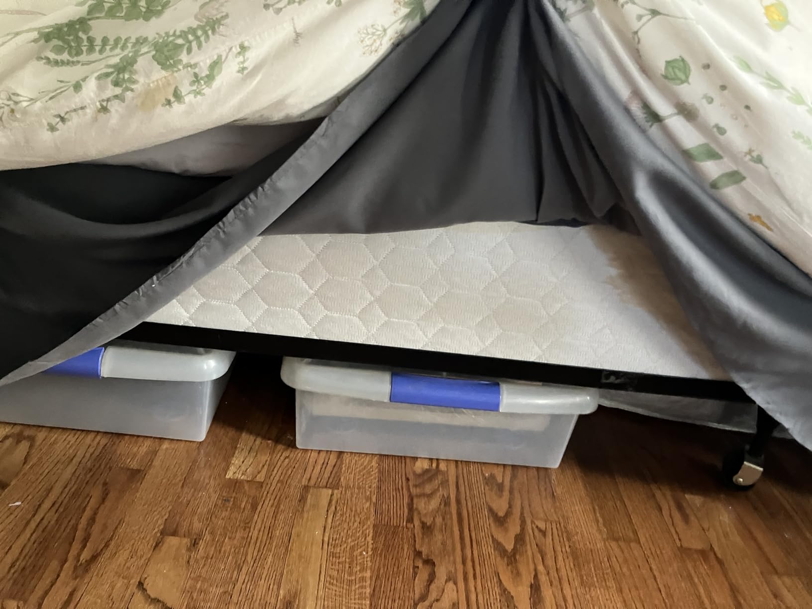 Bare Home Bed Skirt 15-Inch Drop 1800 Ultra-Soft (Queen, Light Grey) customer photo 2