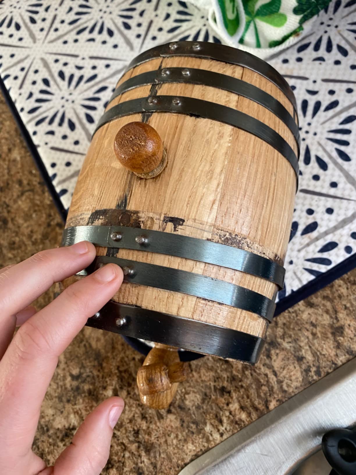 Personalized - Custom Engraved American Premium Oak Aging Barrel - Age your own Whiskey, Beer, Wine, Bourbon, Tequila, Rum, Hot Sauce & More | Barrel Aged (5 Liters) customer photo 1