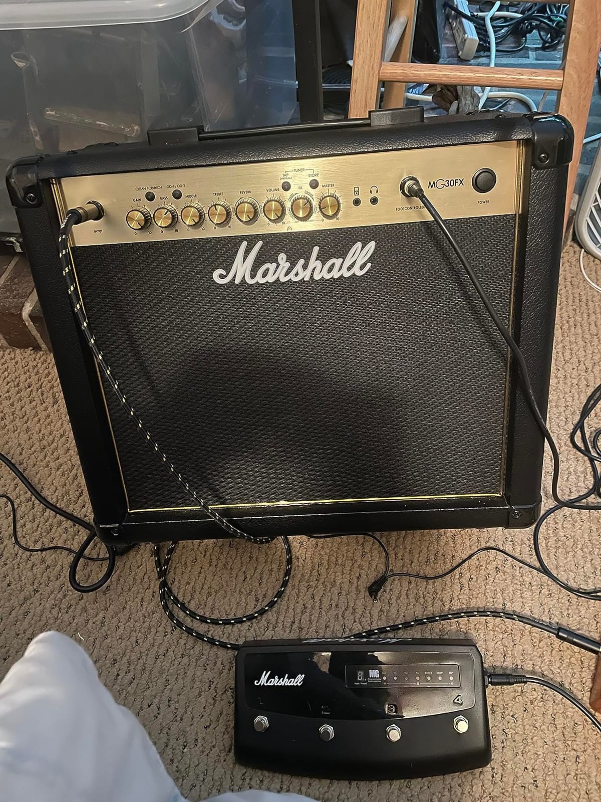 Marshall MG30GFX Combo Guitar Amplifier - Clean, Crunch, Overdrive Channels | Reverb/Delay Digital Effects | 3-Band EQ | 3.5 mm Headphones Out | 30W Output - Black customer photo 2