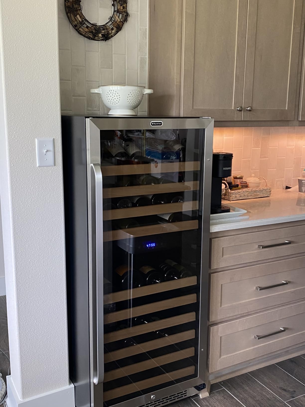 Whynter Built-in Wine Refrigerator, 100 Bottle, Large Capacity, BWR-1002SD | Digital Temperature Control and UV Protected Glass Door, Quiet Compressor Cooling, Stores and Chills Your Wine Collection customer photo 1