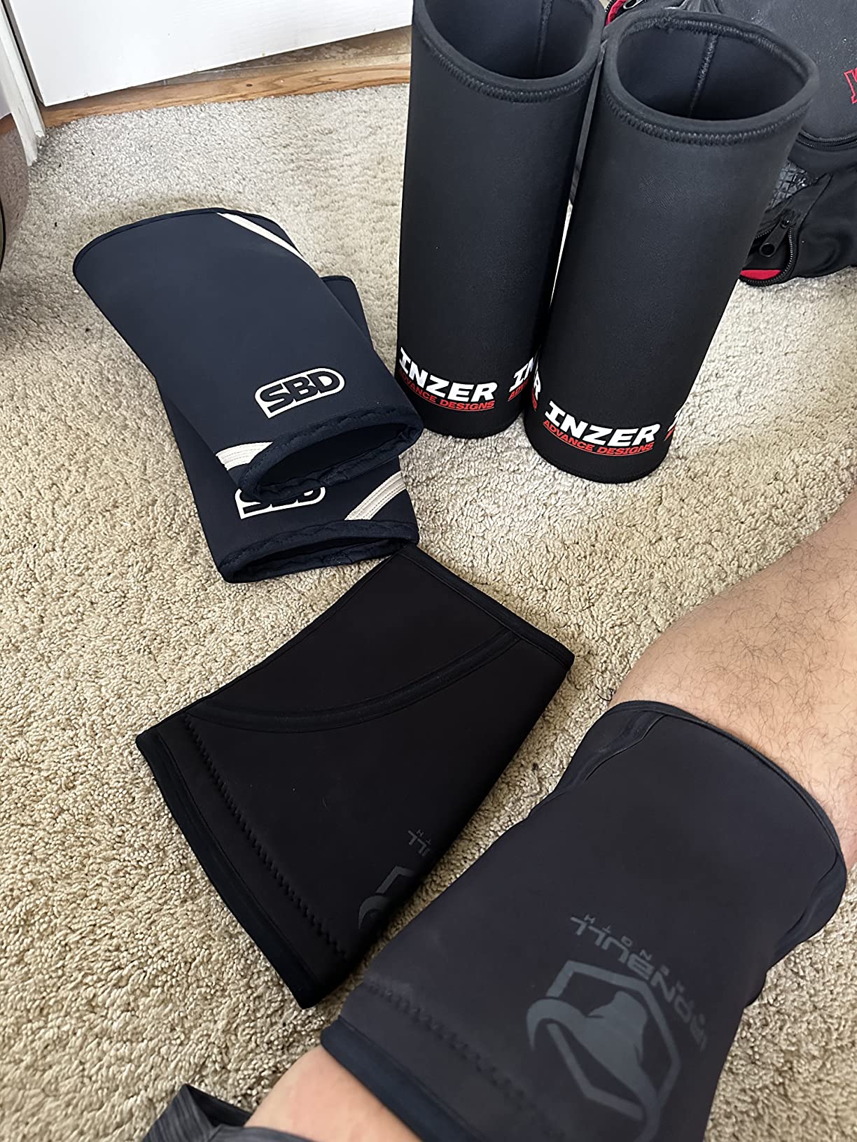 Iron Bull Strength Knee Sleeves 7mm (1 Pair) - Compression Brace & Knee Sleeve For Weightlifting, Powerlifting & Cross Training - Knee Support for Squats - Men & Women customer photo 1
