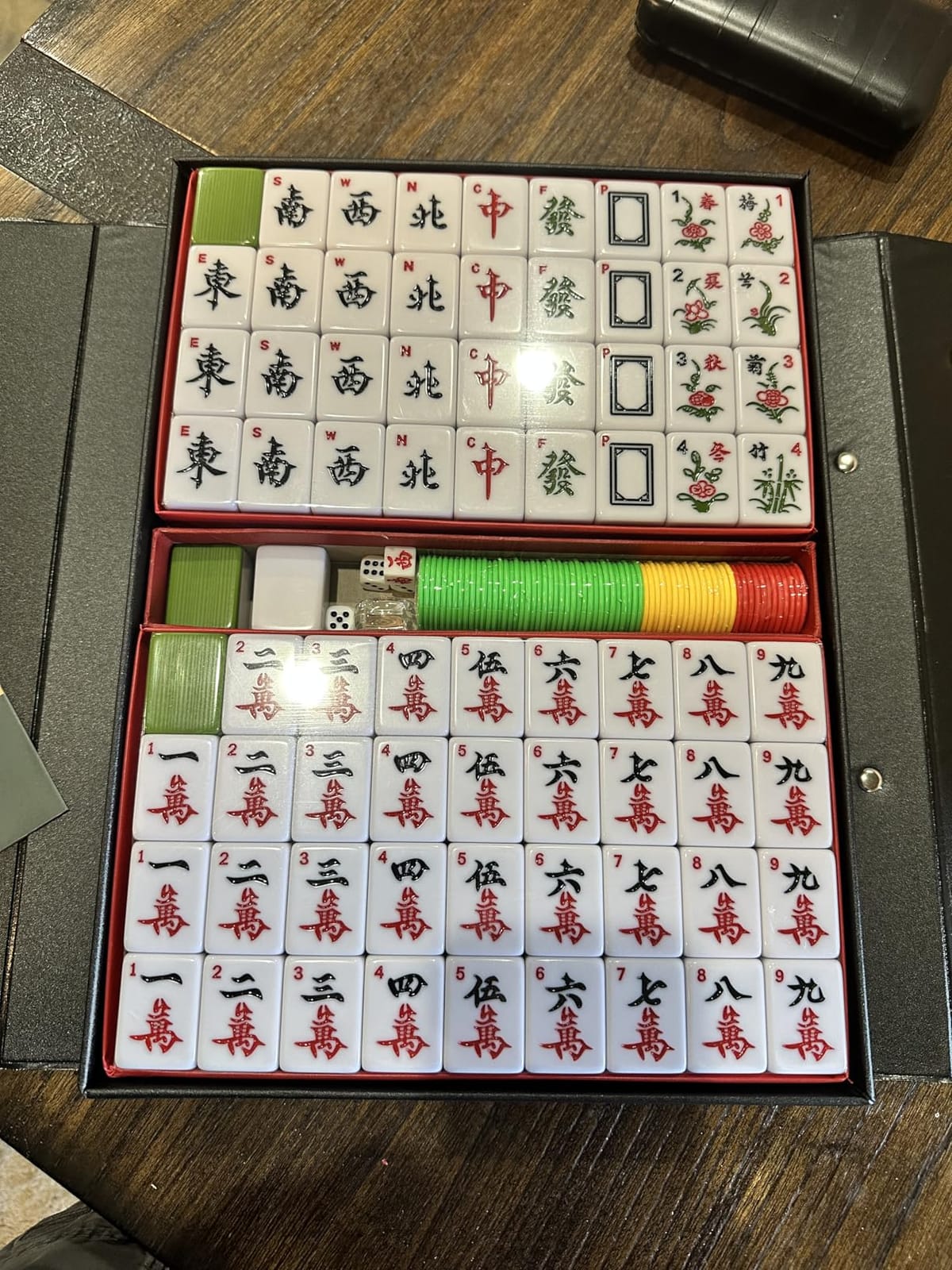 Mose Cafolo Chinese Mahjong Set X-Large 146 Numbered Melamine 1.5