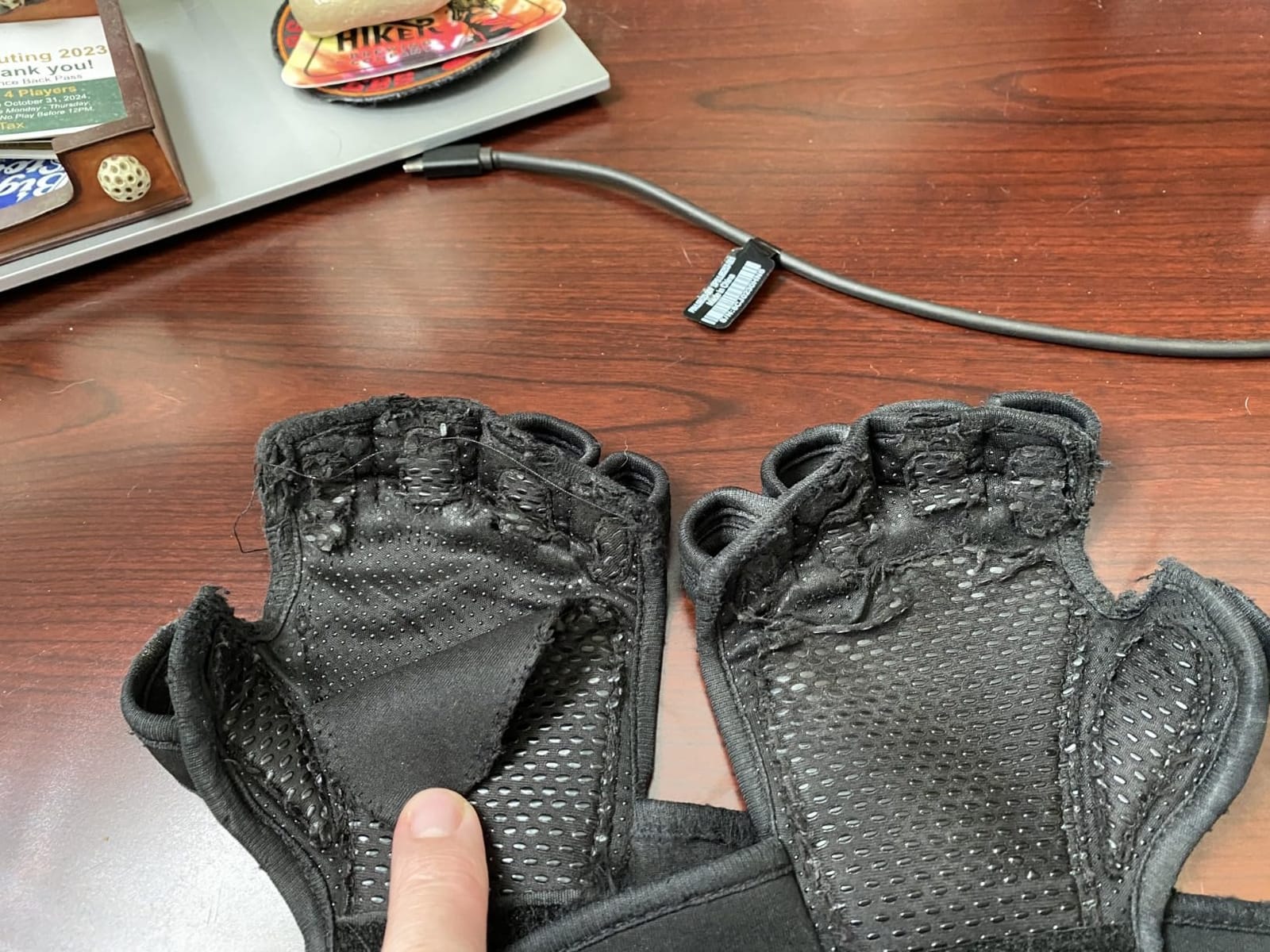 Mava Sports Open Gym Gloves with Integrated Wrist Support - Padded Weight Lifting Gloves for Men & Women - Silicone Grip Fingerless Workout Gloves for Cross Training & Fitness customer photo 1