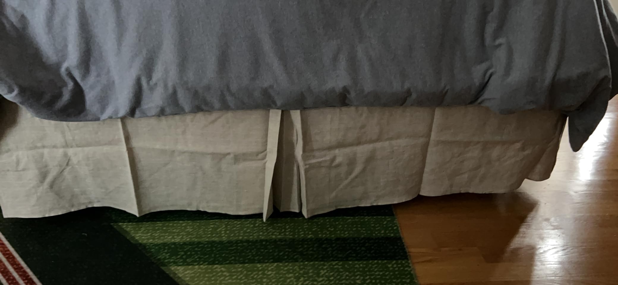 Simple&Opulence Belgian Linen Bed Skirt with Classic 14 inch Tailored Drop Dust Ruffle, Queen customer photo 1