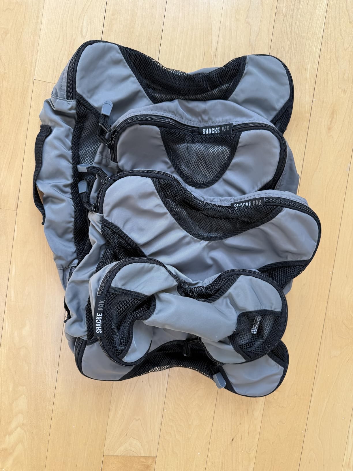 Shacke 5 Set Packing Cubes for Travel with Laundry Bag (Pure Black) - Suitcase Organizer Bags Set: 4 Water-Resistant Luggage Cubes, XL to Small, + Laundry Bag customer photo 1