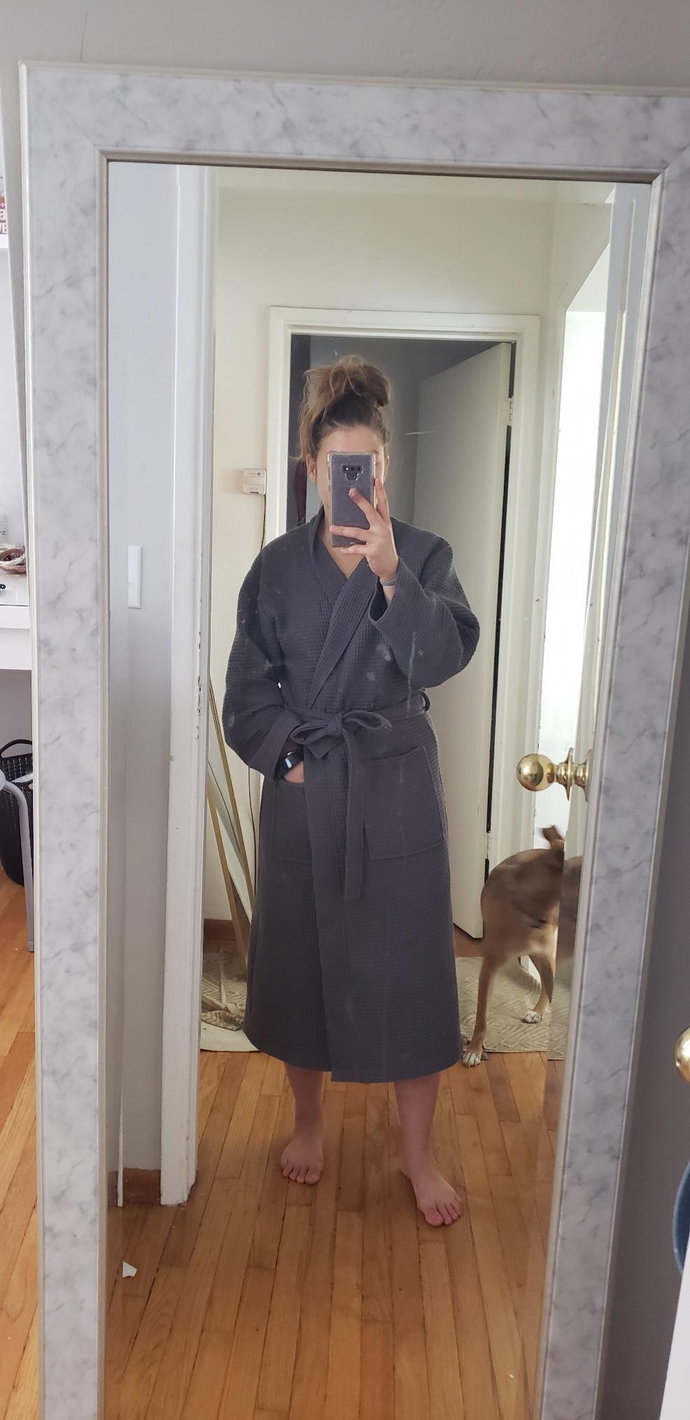 BAGNO MILANO 100% Turkish Cotton Waffle Women's Bathrobe, Soft Spa & Hotel customer photo 1