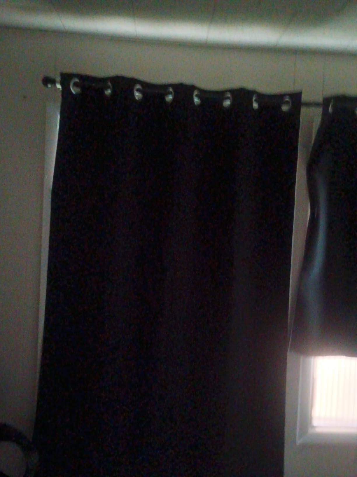 NICETOWN Total Shade Patio Door Curtain, Heavy-Duty Full Light Shading Sliding Door Drape, 100 inches Wide x 84 inches Long, Gray customer photo 2