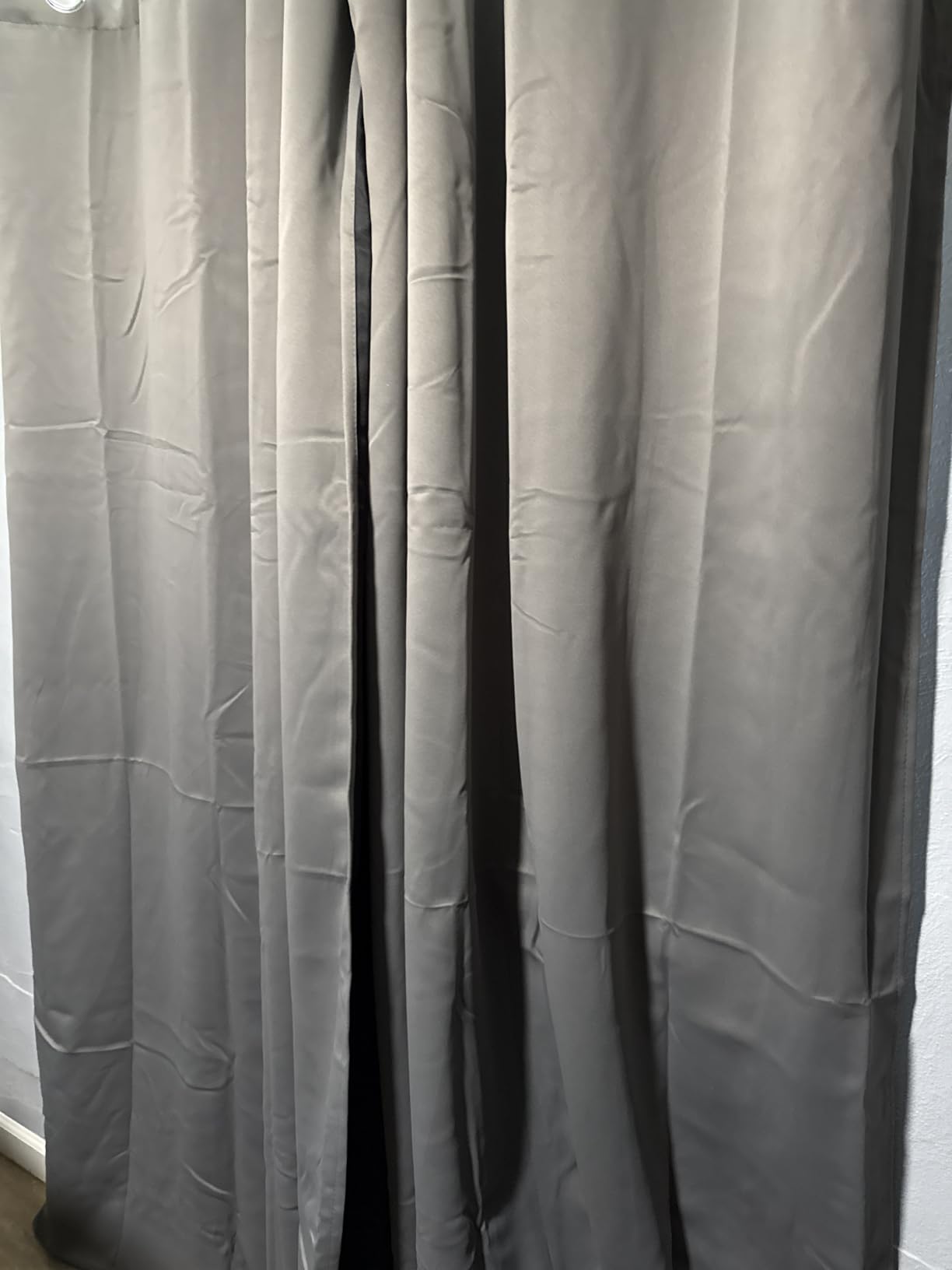 NICETOWN Grey Full Shade Curtain Panels for Dining Room 52x84 in 2 Panels | Thermal Insulated Energy Smart Noise Blocking Out Blackout Drapes, Lined for Privacy, Energy Efficient for Guest Room Office customer photo 1