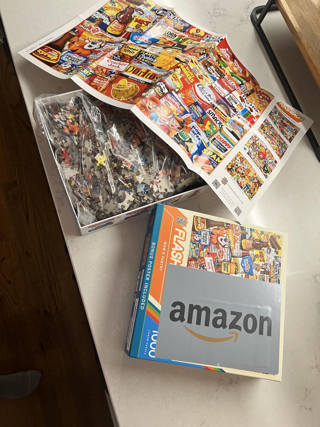 MasterPieces 1000 Piece Jigsaw Puzzle - Mom's Pantry | Vintage Kitchen Art with random cut pieces, matte finish, poster, recycled board customer photo 2