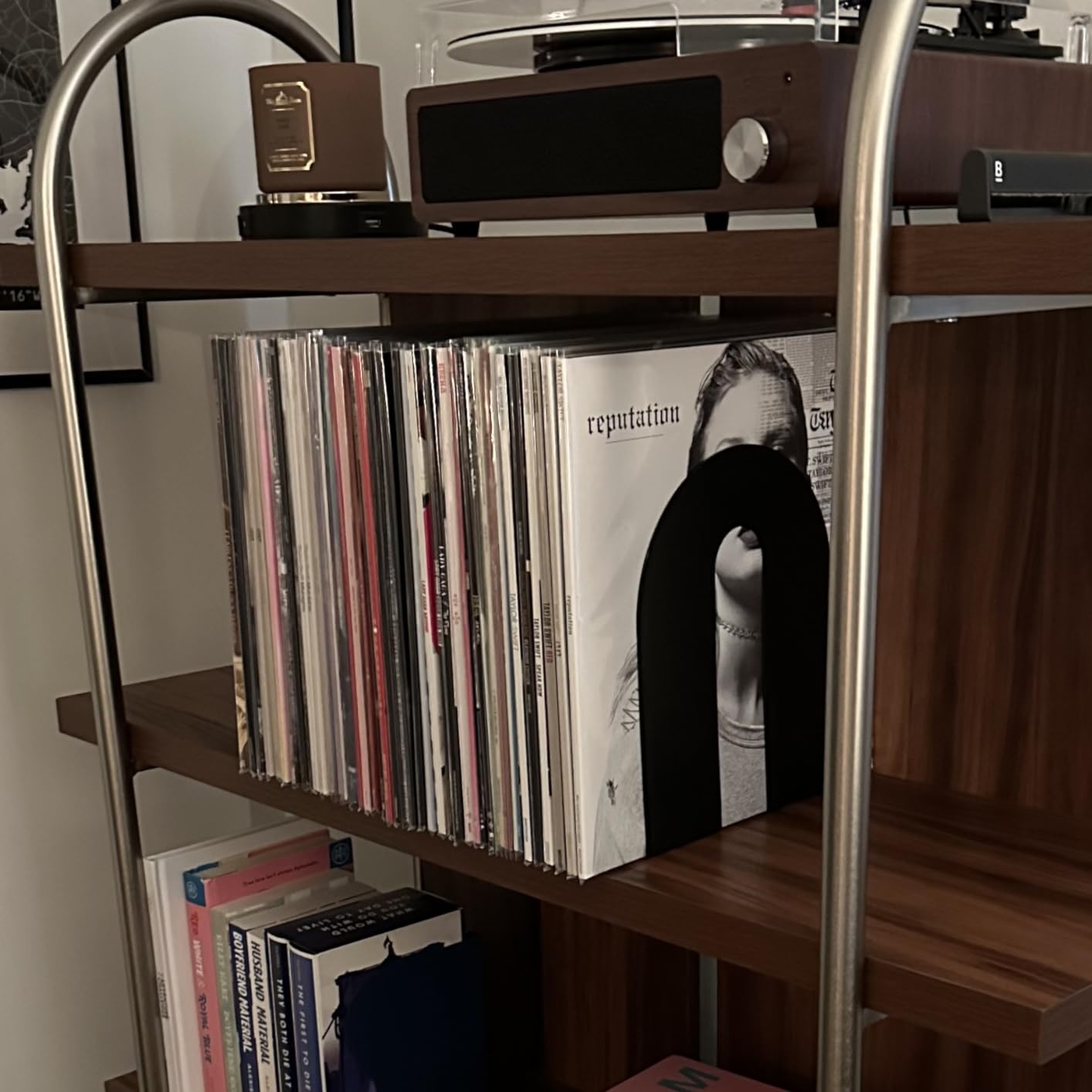 Officemate Heavy Weighted Metal Bookends Set of 2, 10-Inch Steel Book Ends for Shelves, Non-Skid Base Book Supports for Books, Binders, and Office Organization, Black customer photo 2