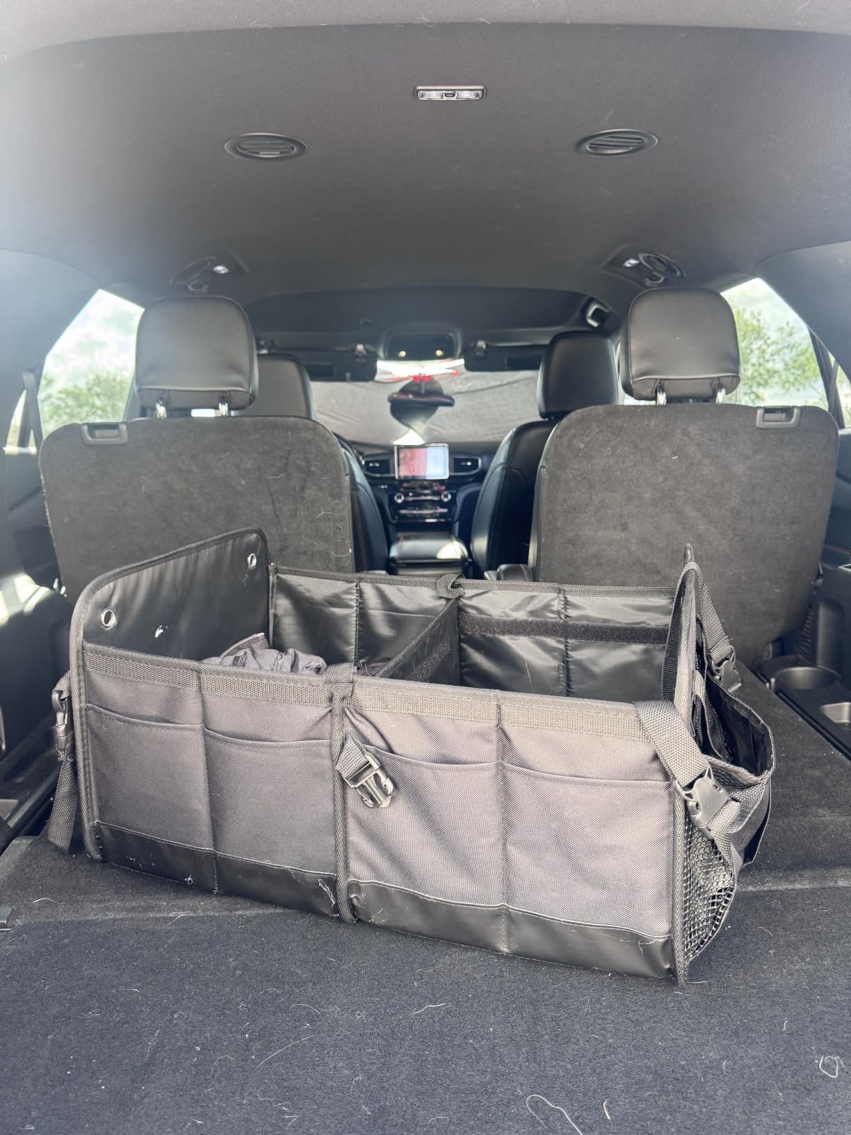 Car Trunk Organizer for SUV, Truck & Auto Cargo Storage, XL Black | Fits Cars, SUVs & Trucks 6 Adjustable Compartments Non-Slip Base & Securing Straps Foldable 11 Pockets Car Accessories customer photo 2