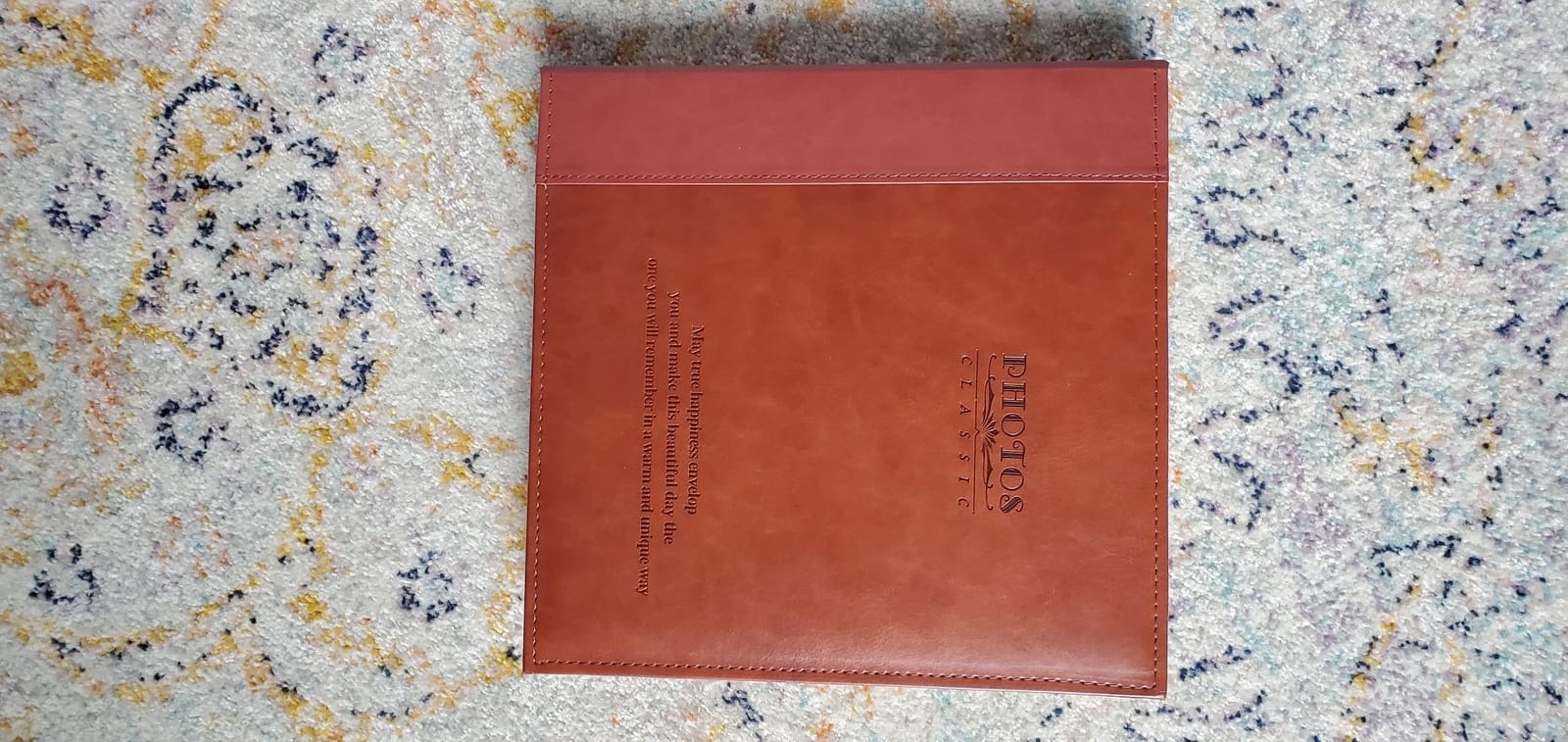 Zoview Red Brown Large Self-Adhesive Photo Album, PU Leather Cover | Refillable Scrapbook Album for 3x5 to 8x10 Photos, Repositionable DIY Layouts customer photo 2