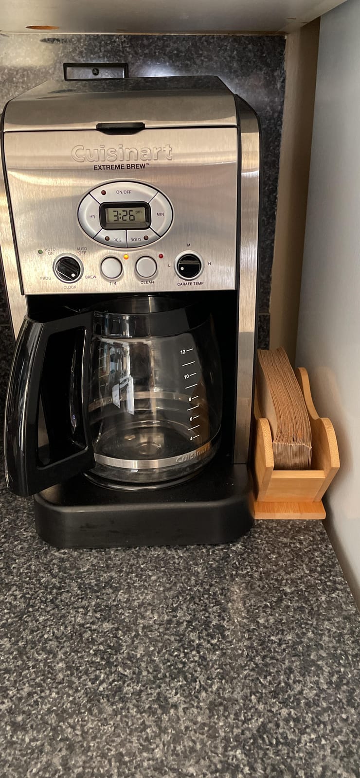 Unibene Bamboo Coffee Filter Holder, Renewable Stand Container Dispenser Rack Shelf for Square Cone-shaped and Flat-bottomed Pour Over Paper Filters customer photo 1