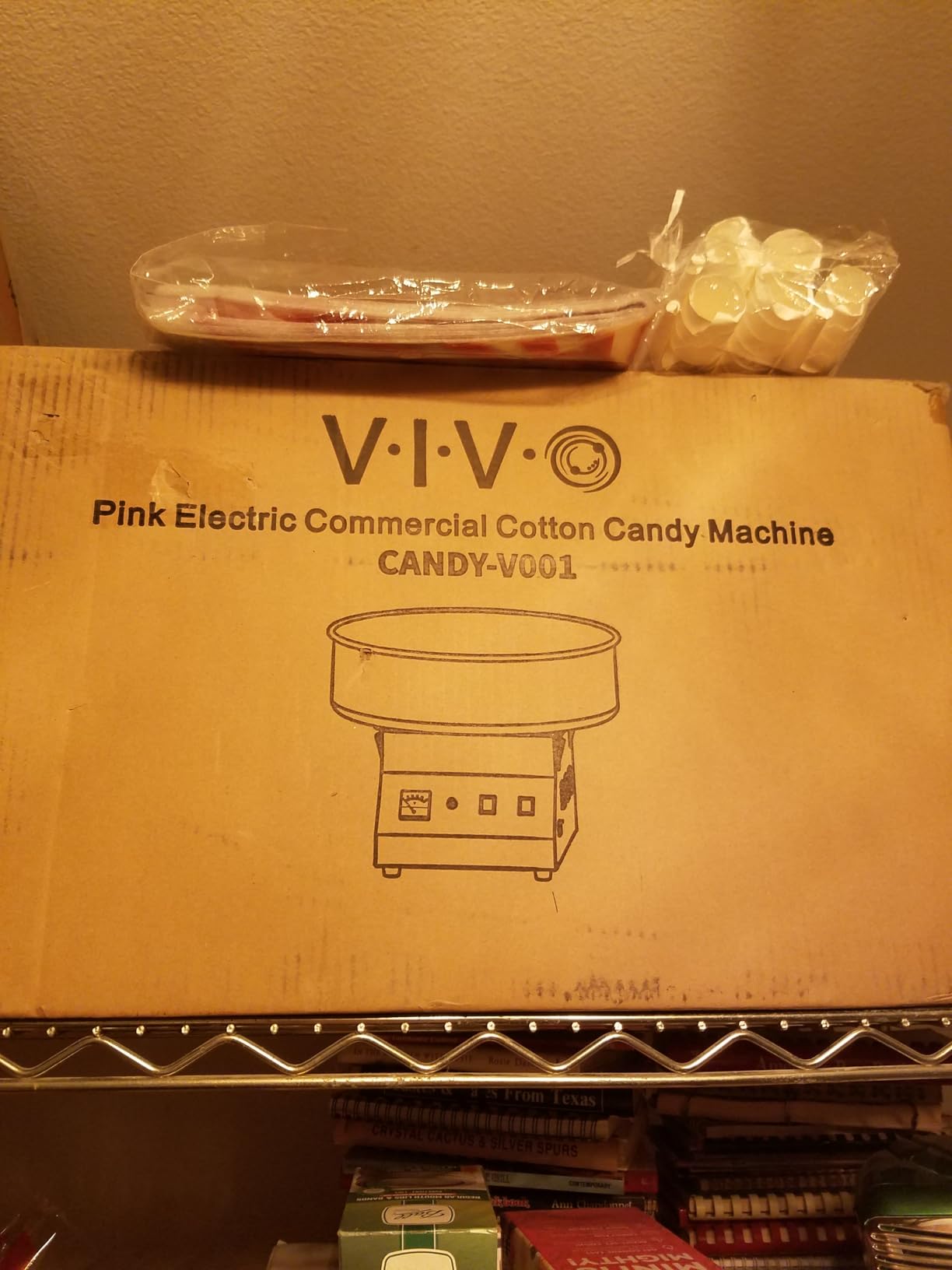 VIVO Blue 1030W Electric Cotton Candy Machine, CANDY-V001B | Commercial Candy Floss Maker, 20 in Stainless Steel Bowl with Sugar Scoop, Easy Home Use customer photo 2