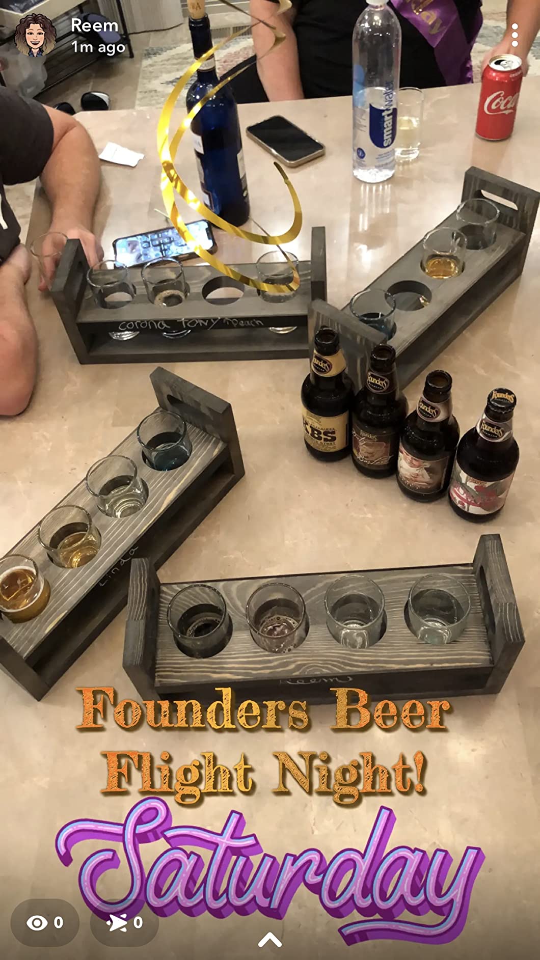 MyGift Beer Flight Serving Boards with Glasses, Chalkboard Panels, Set of 2 customer photo 2