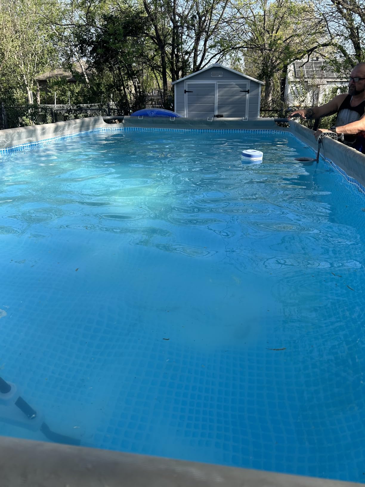 INTEX Ultra XTR 18ft x 9ft x 52in Above Ground Swimming Pool Set w/Pump | 26355EH - 1500 GPH Sand Filter Pump, Ladder, Pool Cover & Ground Cloth Included - Strong Galvanized Steel Frame customer photo 1