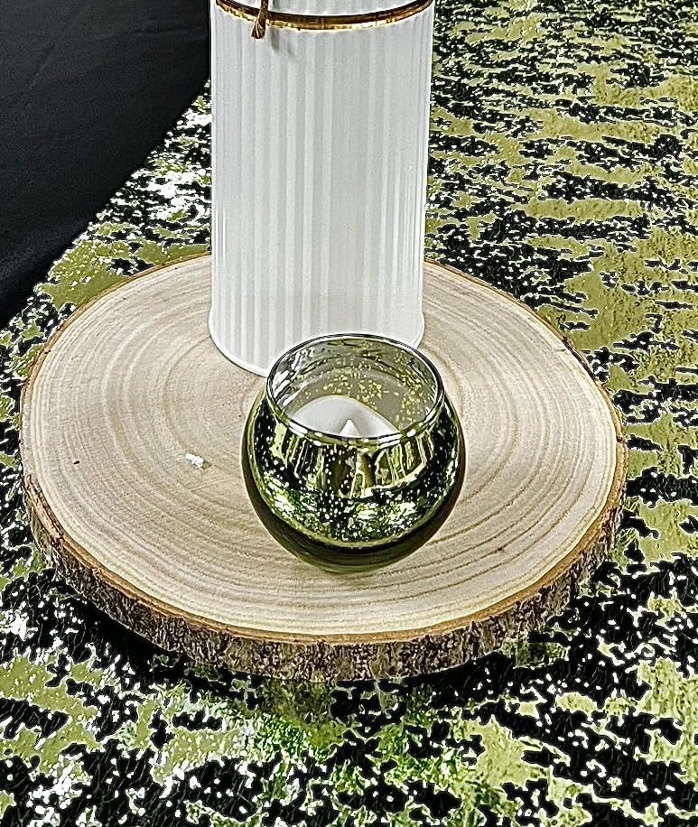 Volens Round Gold Votive Candle Holders, Mercury Glass Votives Set of 12 | Tealight Candle Holders for Fall Table Centerpieces, Diwali Decorations for Home customer photo 2