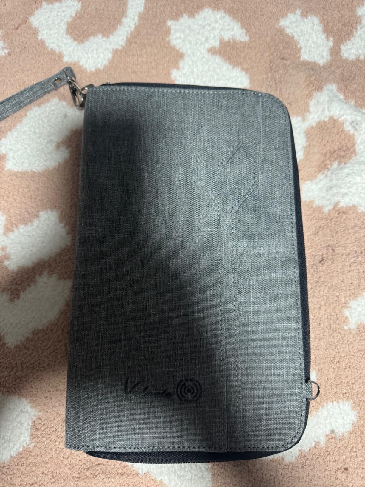 Premium Family Travel Document Organizer Capacious RFID Passport Holder Wallet (Large, gray) customer photo 2