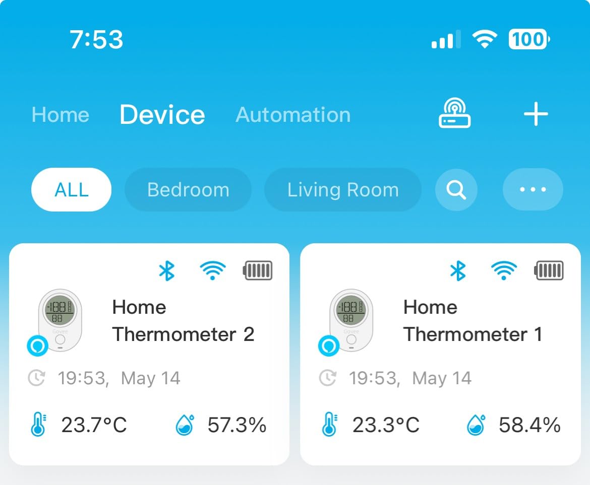 Govee Smart WiFi Thermometer Hygrometer H5051 Indoor with LCD & App Alert | Temperature and humidity monitor greenhouse & wine cellar remotely, get 2-year free data storage export customer photo 1