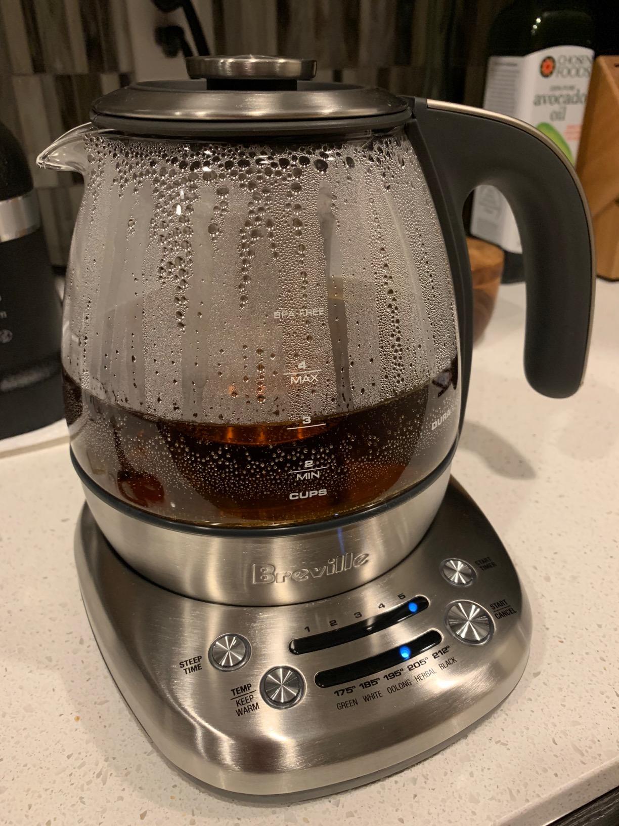 Breville BTM500CLR Smart Tea Infuser Compact, Brushed Stainless Steel | Brew loose leaf tea | 4 cup capacity customer photo 2