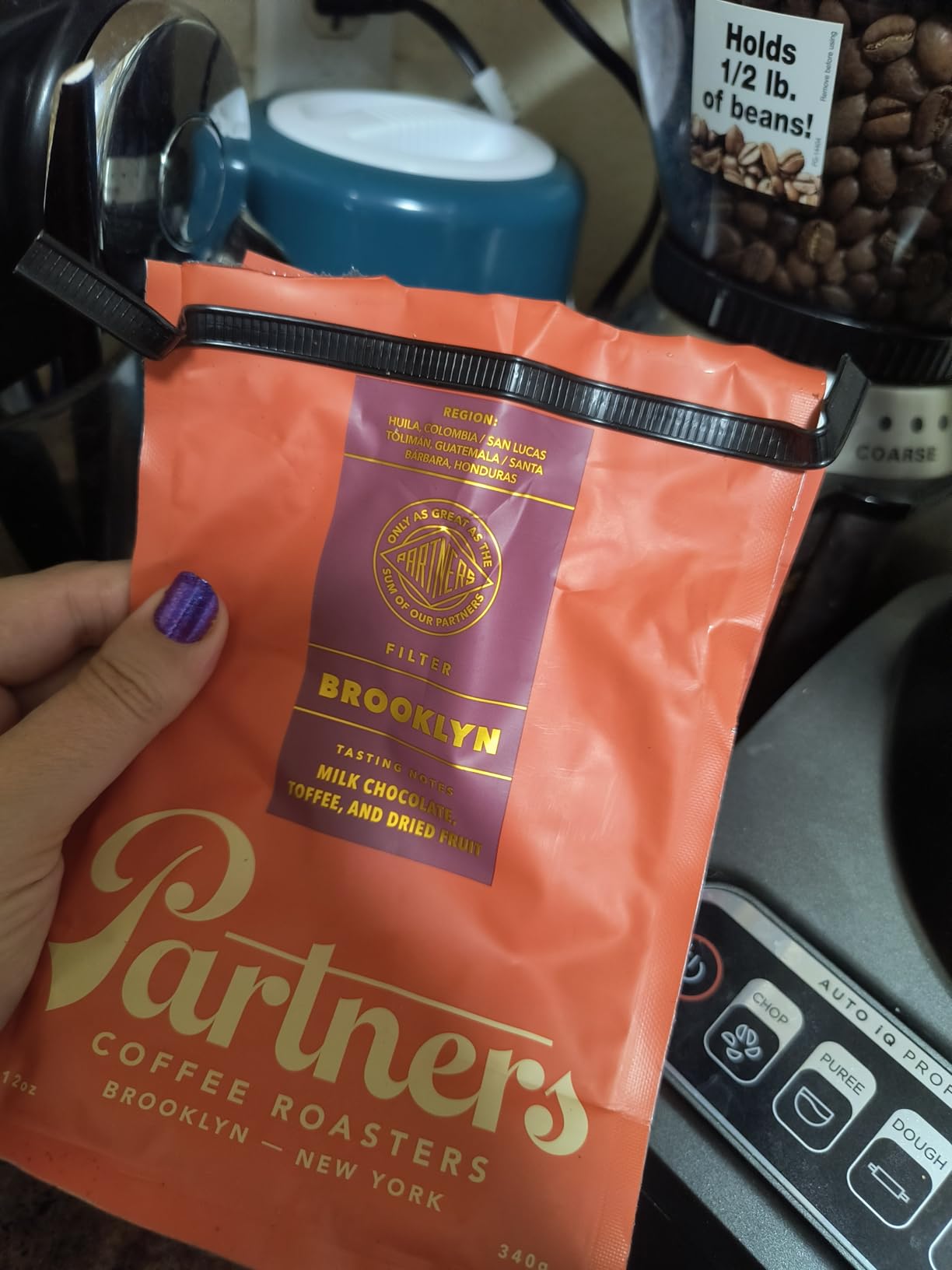 PARTNERS COFFEE ROASTERS - Whole Bean Coffee (Brooklyn - Medium Roast) 12oz - Versatile & Delicious Daily Brew - Whole Coffee Beans - Lab Tested for Mycotoxins & Heavy Metals - Hand Roasted in NYC customer photo 2