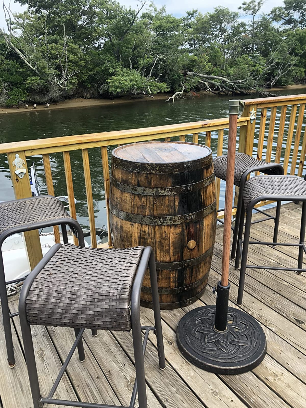 Midwest Barrel Company Bourbon/Whiskey Barrel, 53 Gallon, Headstamp | Genuine American White Oak, Rustic Character, For Decoration, Furniture & DIY Projects customer photo 1