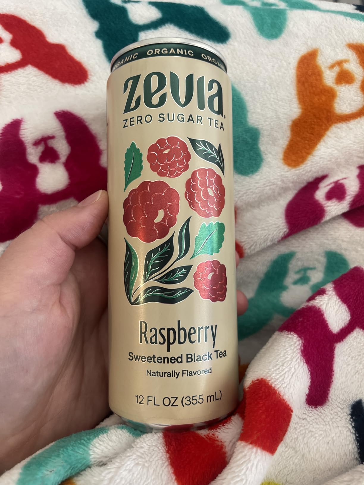 Zevia Zero Sugar Tea, Black Tea with Raspberry, 12 oz Cans (12-Pack) - Naturally Sweetened, Zero Calorie Sugar Free - Non-GMO Project Verified, Gluten-Free, Vegan customer photo 2
